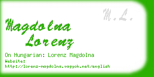 magdolna lorenz business card
